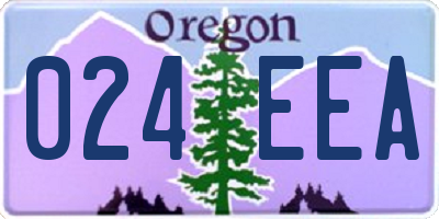 OR license plate 024EEA