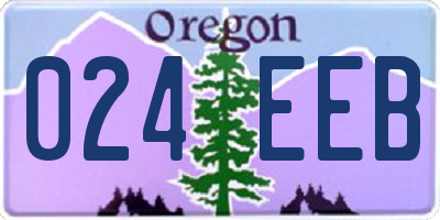OR license plate 024EEB