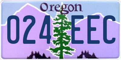 OR license plate 024EEC