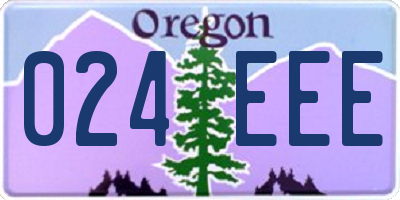 OR license plate 024EEE