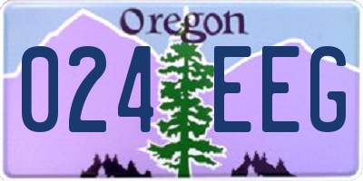 OR license plate 024EEG
