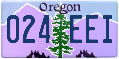 OR license plate 024EEI