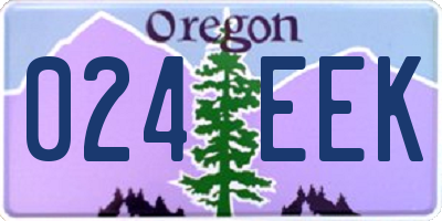 OR license plate 024EEK
