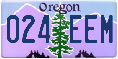 OR license plate 024EEM