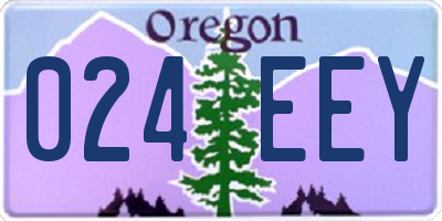 OR license plate 024EEY