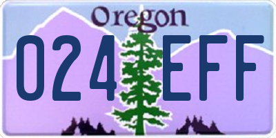 OR license plate 024EFF