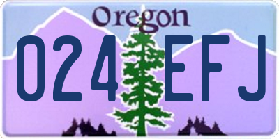 OR license plate 024EFJ