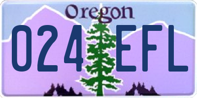 OR license plate 024EFL