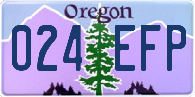 OR license plate 024EFP