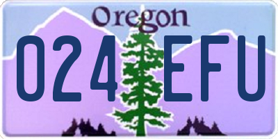 OR license plate 024EFU