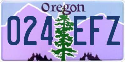 OR license plate 024EFZ