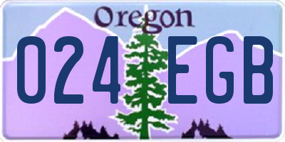 OR license plate 024EGB
