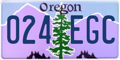 OR license plate 024EGC