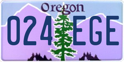 OR license plate 024EGE