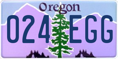 OR license plate 024EGG