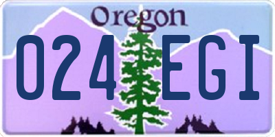 OR license plate 024EGI