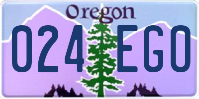 OR license plate 024EGO