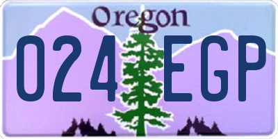 OR license plate 024EGP