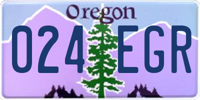 OR license plate 024EGR