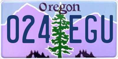 OR license plate 024EGU