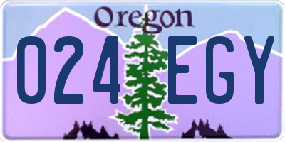 OR license plate 024EGY