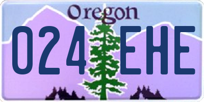 OR license plate 024EHE