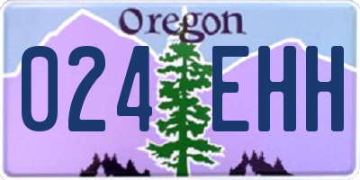 OR license plate 024EHH