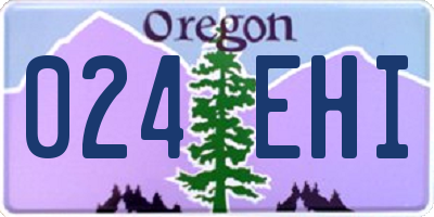OR license plate 024EHI