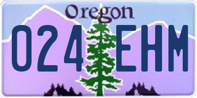 OR license plate 024EHM