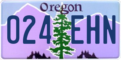 OR license plate 024EHN