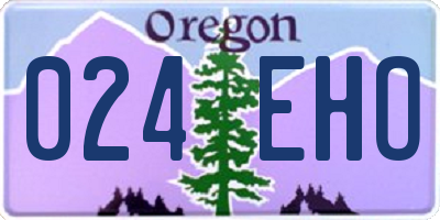 OR license plate 024EHO