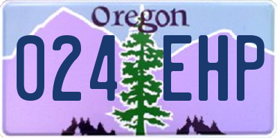 OR license plate 024EHP