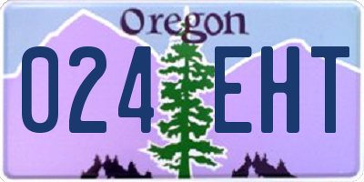 OR license plate 024EHT