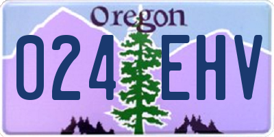 OR license plate 024EHV