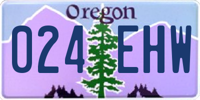 OR license plate 024EHW