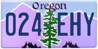 OR license plate 024EHY