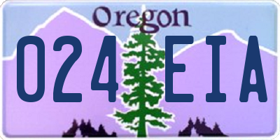 OR license plate 024EIA