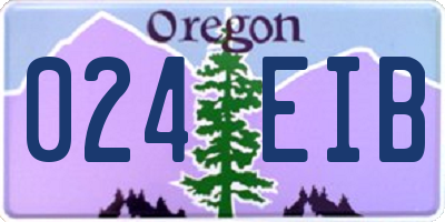 OR license plate 024EIB