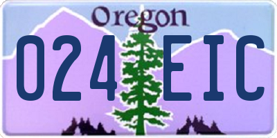 OR license plate 024EIC