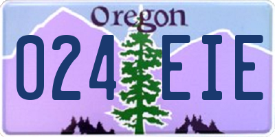 OR license plate 024EIE