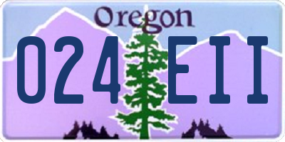 OR license plate 024EII