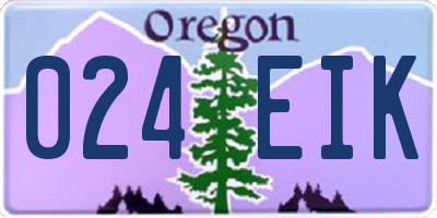 OR license plate 024EIK