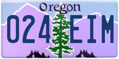 OR license plate 024EIM