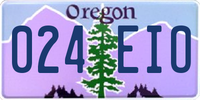OR license plate 024EIO