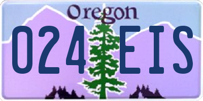 OR license plate 024EIS
