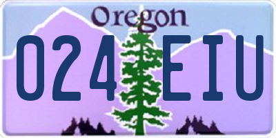 OR license plate 024EIU