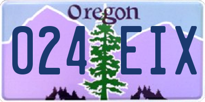 OR license plate 024EIX
