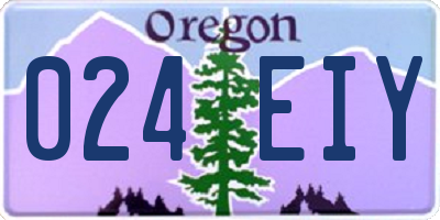 OR license plate 024EIY