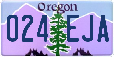 OR license plate 024EJA