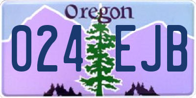 OR license plate 024EJB